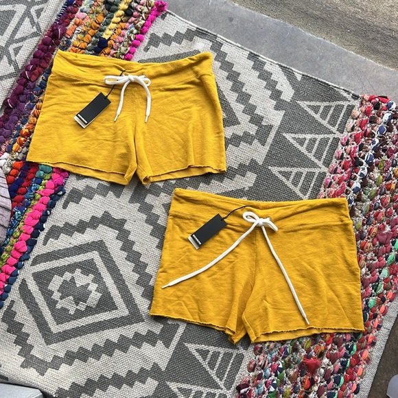 MONROW ~ Supersoft Vintage Shorts ~ mustard yellow! One pair per sale! I have 2 - Picture 10 of 12